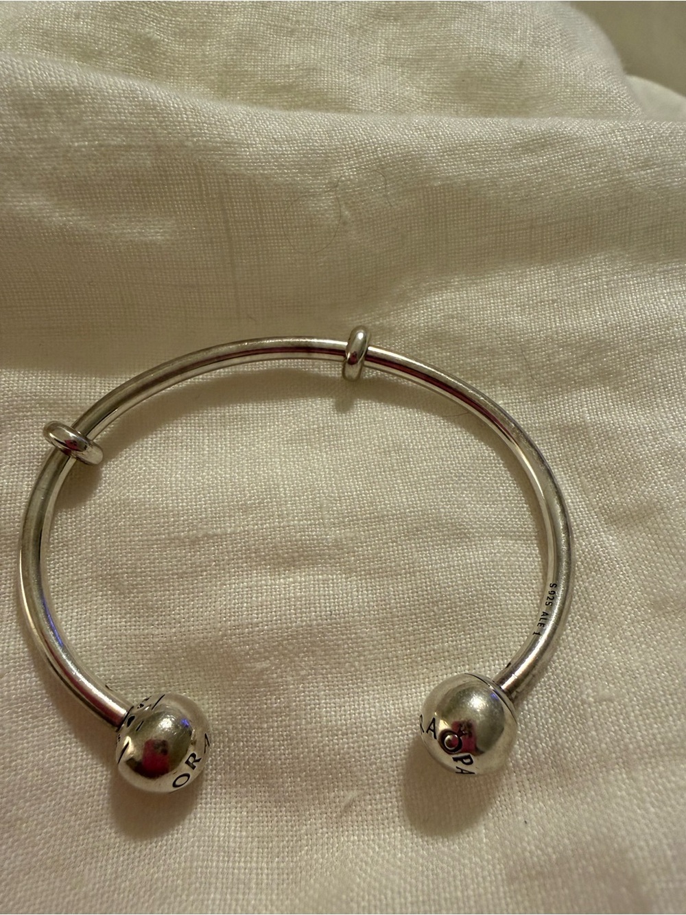 Pandora Silver Open Bangle Bracelet - Silver